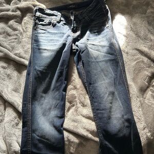 silver bootcut jeans